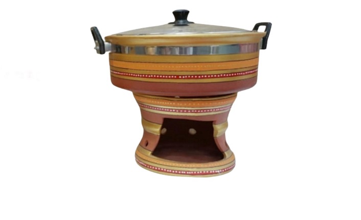 4 LTR Kadai Catering Set With Painting