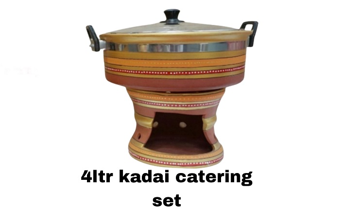 4 LTR Kadai Catering Set With Painting
