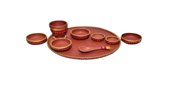 Large Dinner Set With Unique Painting