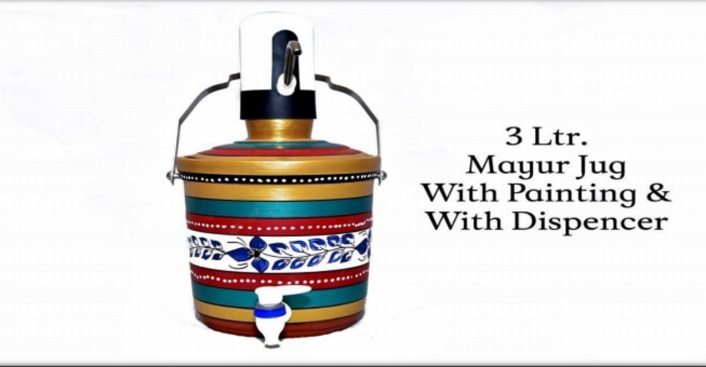3 LTR Mayur Jug With Painting & Dispencer