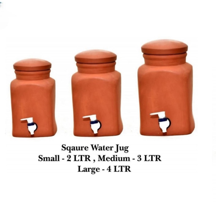 Mittikalaa Square water jar 3ltr