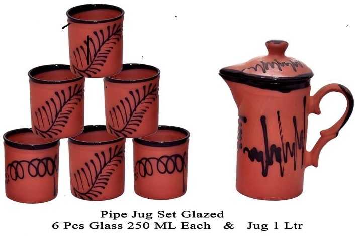 Pipe Jug Set Glazed