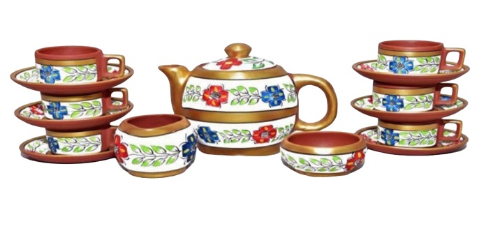 Tea Set With Painting